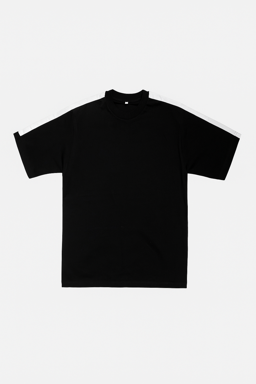 BASIC STRIPE Oversized Tee -Black